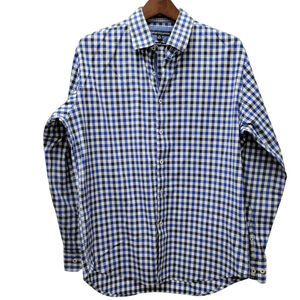 Report Collection Slim-Fit Coupe Adjustee 16.5 34/35 Button-Up Checkered Shirt
